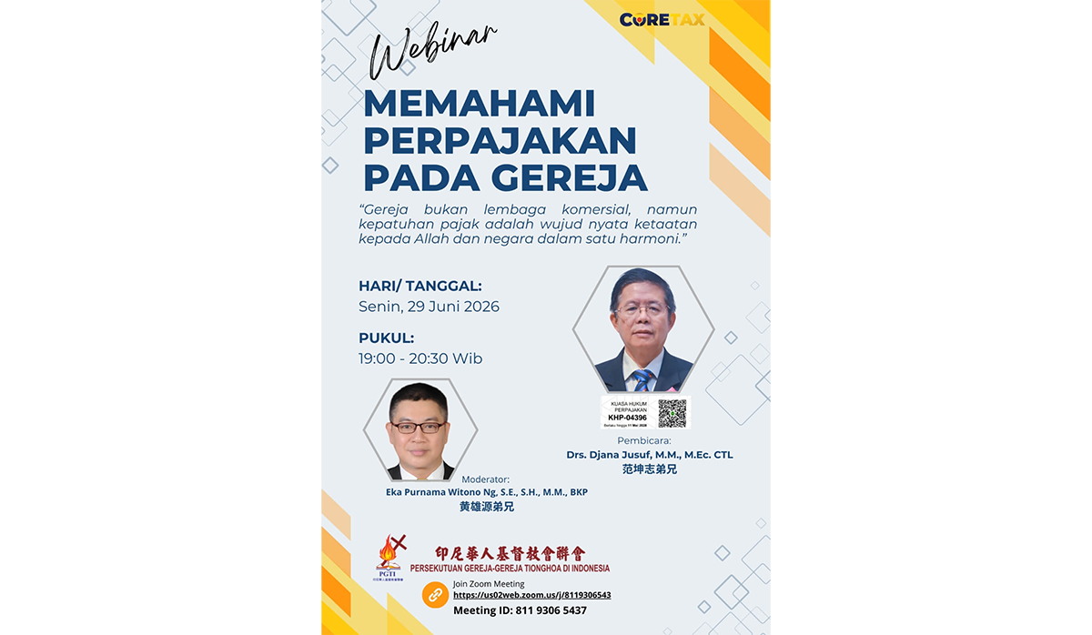 WEBINAR MEMAHAMI PERPAJAKAN PADA GEREJA
